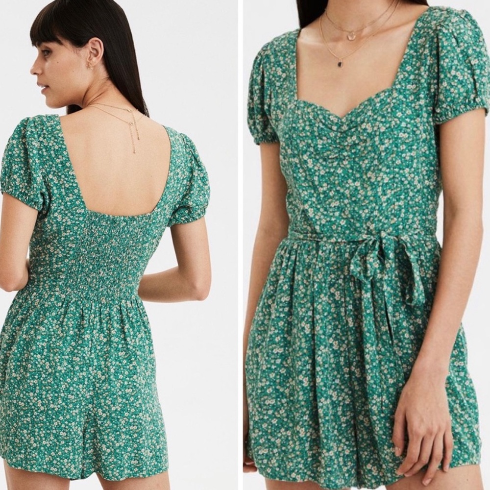 American Eagle floral romper